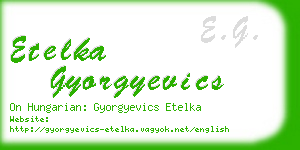 etelka gyorgyevics business card